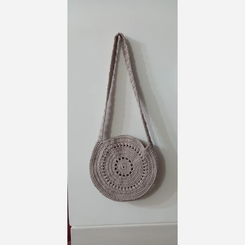 کیف مکرومه گرد